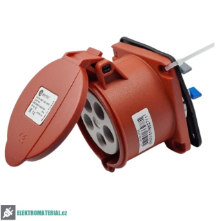 TP Electric 3007-322-1675 Vestavná zásuvka, rovná, kompaktní příruba 75x75, Quick Connect 5x32A / IP44