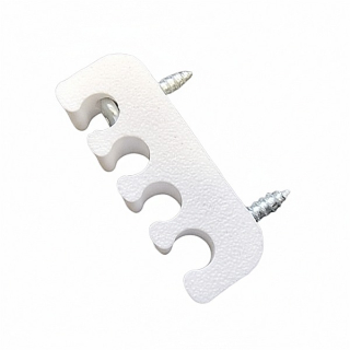 Držák Ethernet kabelů UTP i FTP montáž na rovnou plochu až pro 4 kabely