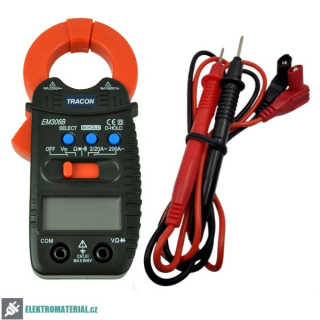 Tracon EM306B Digitální klešťový multimetr DCV,ACV,ACA 200A, OHM