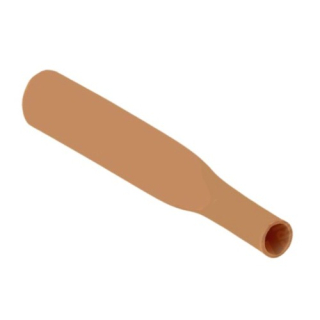 Tracon ZS095B Smršťovací bužírka Polyetylen 9,5/4,8 mm, hnědá, délka 1m