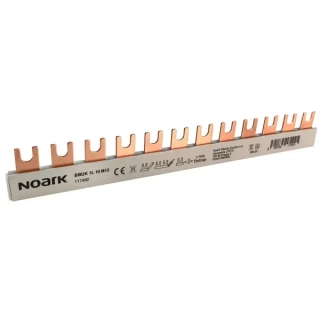 NOARK 117492 BBUK 1L 10 M12 Propojovací lišta, 1fázová, 10mm2, 63A, 12 modulů