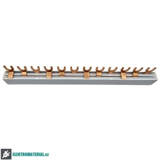 Noark 101451 BBU 3L 16 M12 EC Propojovací lišta 3fázová,16mm2,80A,12 mod.+konc.krytů