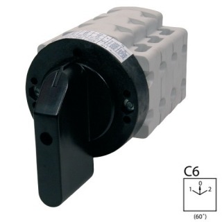 SEZ S16 J 2201 C6 Vestavný vačkový spínač bez čelní desky, přepínač sítí 16A, 1-0-2