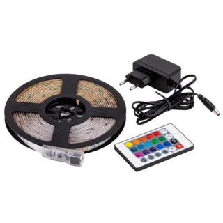 Tracon LED-SET-K-RGBW-3M LED pás, exterierový 220-240V, 50Hz, 83lm/W, 4,8W/m,400lm/m W=10mm,3m, RGBW, IP44