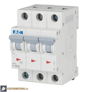 Třífázový jistič Eaton 263389 PL7-B16/3 na DIN lištu