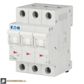 Třífázový jistič Eaton 263400 PL7-B50/3 na DIN lištu
