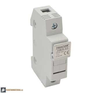 Tracon HBA-1P-32 Pojistkový odpínač k válcové pojistce 32A, 10x38mm; Un=230V/400V