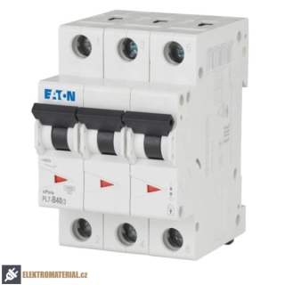 Třífázový jistič Eaton 263393 PL7-B40/3 na DIN lištu