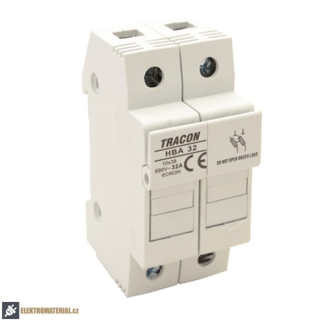 Tracon HBA-2P-32 Pojistkový odpínač k válcové pojistce 32A, 10x38mm; Un=230V/400V