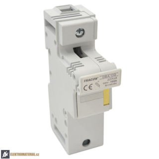 Tracon HBA-1P-100 Pojistkový odpínač k válcové pojistce 100A, 22x58mm; Un=230V/400V