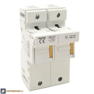 Tracon HBA-2P-100 Pojistkový odpínač k válcové pojistce 100A; 22x58mm; Un=230V/400V