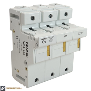 Tracon HBA-3P-100 Pojistkový odpínač k válcové pojistce 100A, 22x58mm; Un=230V/400V