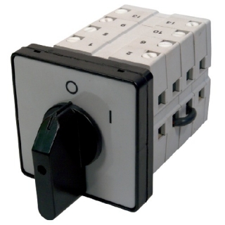 SEZ S160 JDG 1108 A6 Vestavný vačkový spínač s čelní deskou, s těsněním 160A, 0-1, 8P