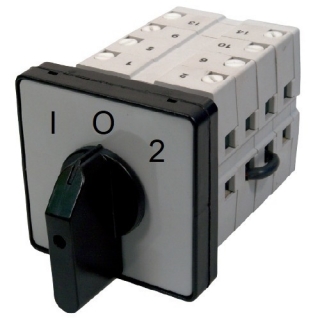 SEZ S160 JDG 9151 C6 Vestavný vačkový spínač s čelní deskou, s těsněním, reverzační přepínač 160A, 1-0-2