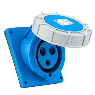 Tracon TICS-323IP67 Vestavná průmyslová zásuvka, šikmá 32A, 250V, 2P+E, 6h, IP67
