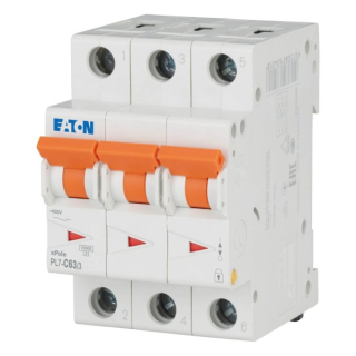 Třífázový jistič Eaton 263415 PL7-C63/3 na DIN lištu