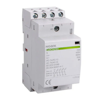 NOARK 117094 Ex9CH20H 22 230V AC/DC Tichý instalační stykač, 20A, 230V AC/DC, 2 zapínací + 2 vypínací kontakty