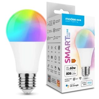 MODEE MSL-G9, 4WE27RGB LED žárovka SMART, stmívatelná, RGB, E27, 9,4W (Tuya WiFi), 806lm, 2700K–6000K