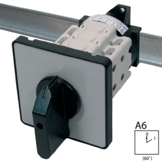 SEZ S25 JLD 1103 A6 Vestavný vačkový spínač s čelní deskou, s upevněním na lištu 25A, 0-1, 3P