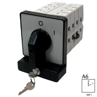 SEZ S250 JZ 04 Otočný spínač s možností uzamykání  250A, čtyřpólový vypínač