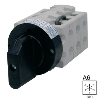 SEZ S32 J 2651 A6 Vestavný vačkový spínač bez čelní desky, bez polohy 0, 32A, 1-2-3-4-5-6