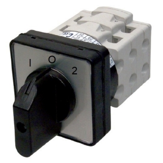 SEZ S32 JDG 9151 C6 Vestavný vačkový spínač s čelní deskou, s těsněním, reverzační přepínač 32A, 1-0-2