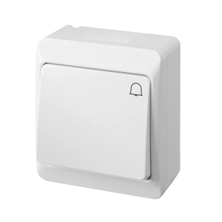 Famatel 5337-02 GALATEA IP44 Tlačítko symbol "zvonek" č.1/0 (bílá)