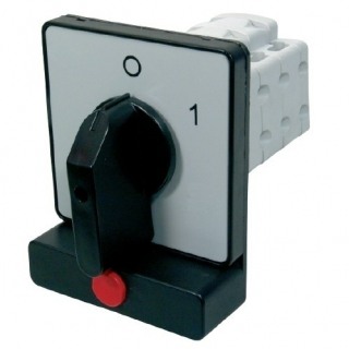 SEZ S40 JTG 1103 A6 Vestavný vačkový spínač, s tlačítkem blokující páčku v poloze 0, s těsněním 40A, 0-1, 3P