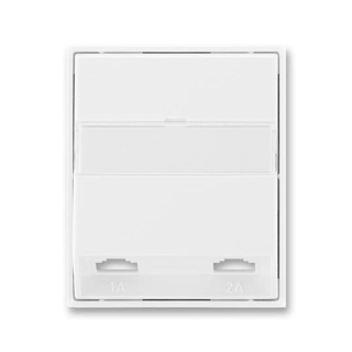 ABB 5013E-A00215 03 Element Kryt zásuvky telefonní, dvojnásobné, bílá/bílá