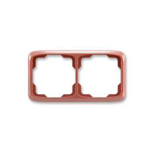 Rámeček ABB Tango 3901A-B20 R2 dvojnásobný vodorovný vřesově červený