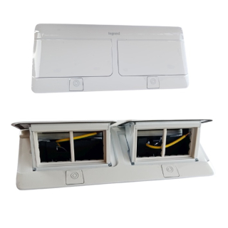 Legrand 654004 POPUP 8MOD+KIT Kompletní instalační sada výklopného zásuvkového rámečku do nábytku