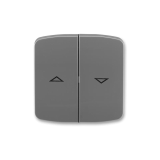 Kryt žaluziového vypínače ABB Tango 3558A-A662 S2 dělený,  kouřově šedý s potiskem