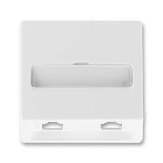 Kryt zásuvky telefonní s dvěma otvory Classic - bílý - ABB 5013C-A00215 B1