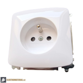 Zásuvka ABB Tango 6619A-A06357 B bílá, bezšroubové svorky