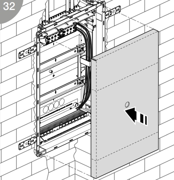 Hager VU12NC- montáž pod omítku