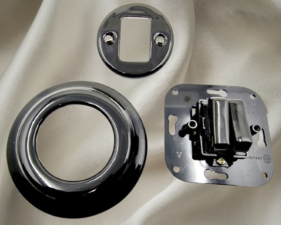 Rozbor keramického kolébkového vypínače, č.5 (6+6), černý MYRALUX KV-05B