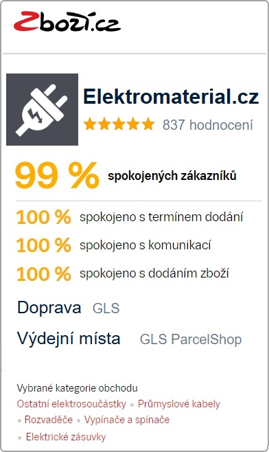 Recenze obchodu www.levny-elektromaterial.cz na zbozi.cz