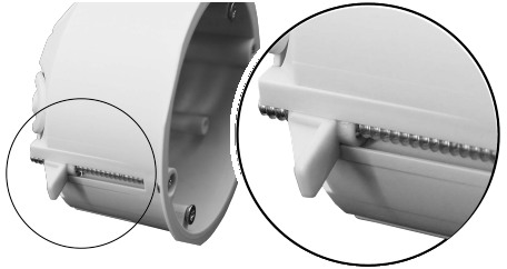 detail uchycení krabice KUP na příčku