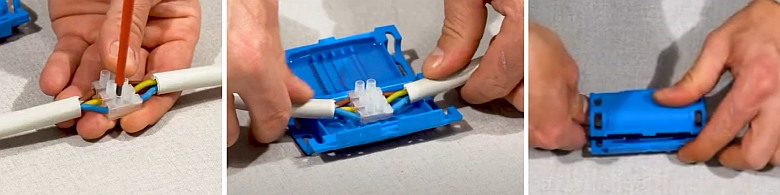 Montážní postup instalace gelové spojky ETELEC SHARK 315