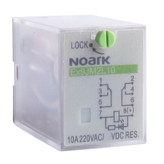 Noark 110317 Zásuvná relé Ex9JM4L03 36VDC, 4 kontakty, 3A