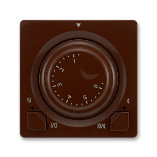 Kryt termostatu Swing ABB 3292G-A10101 H1 univerzální s otočným nastavením teploty hnědý