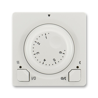 Kryt termostatu Swing ABB 3292G-A10101 S1 univerzální s otočným nastavením teploty světle šedý