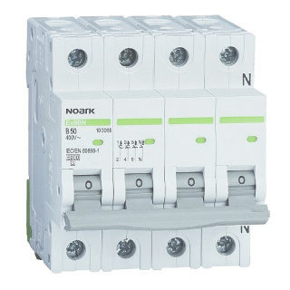 Noark 100431 Ex9BH 3PN C32 Instalační jistič 10 kA, charakteristika C, 32 A, 3+Npól