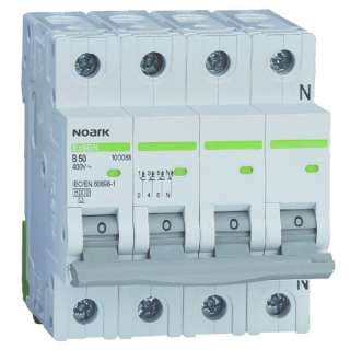 Noark 100156 Ex9BN 3PN C10 Instalační jistič 6 kA, charakteristika C, 10 A, 3+Npól