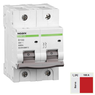 Noark 102762 Ex9B125 2P C100A Instalační jistič 20 kA, charakteristika C, 100 A, 2-pól