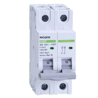 Noark 109981 Ex9BP 2P DC300V C16 DC instalační jistič 10 kA, charakteristika C, 16 A, 300 V DC, 2pól