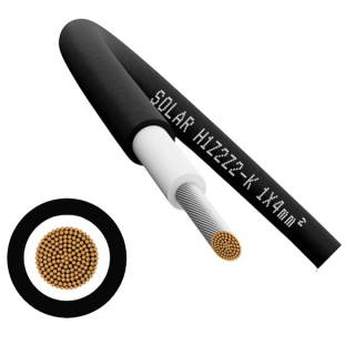 Solarkabel H1Z2Z2-K 4 sw černý průřez 4mm2