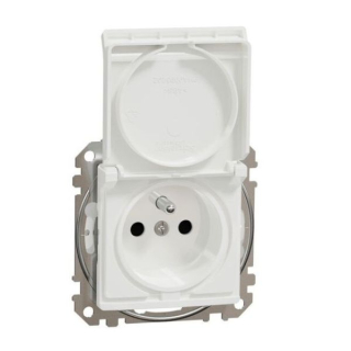 SCHNEIDER SDD211014 SEDNA Zásuvka 230V 16A IP44 bezšroubová, bílá