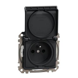 SCHNEIDER SDD214014 SEDNA Zásuvka 230V 16A IP44 bezšroubová, Antracit