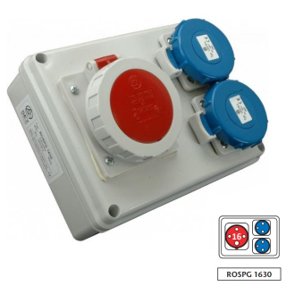 Minizásuvková kombinace SEZ ROSPG 1630 Praktik-IP67, 1x1643, 2x230V